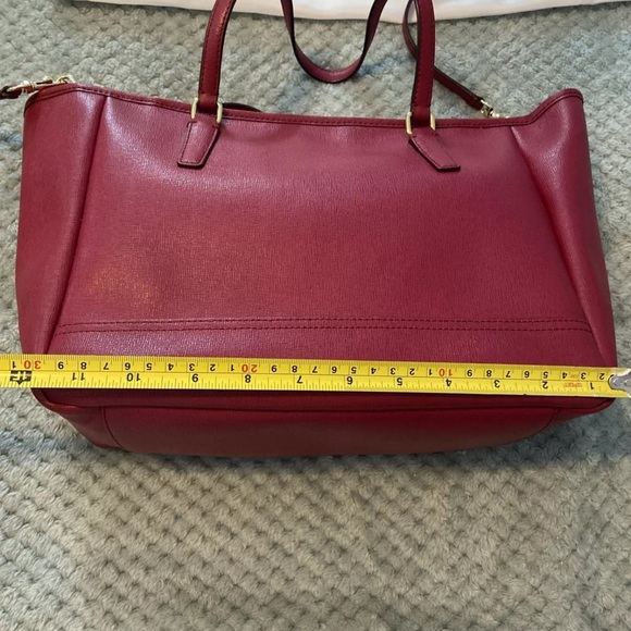 NEW Burgundy Coach Saffiano Leather City Tote Bag - Picture 15 of 16